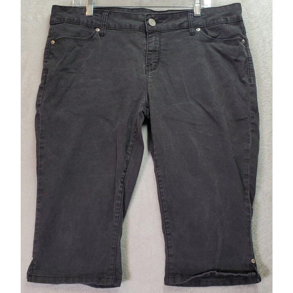 GUESS Pants Women Size 34 Black Cotton Pockets Emma Fit Medium Rise Ankle Skinny - Picture 1 of 10
